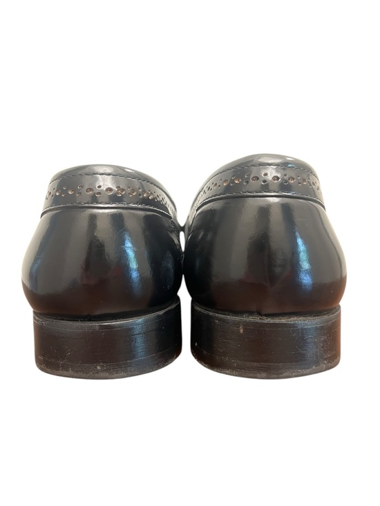 G.H. Bass Weejuns Jeremy Black Patent Tassel Loafers MJ Style Kiltie Shoes 9D